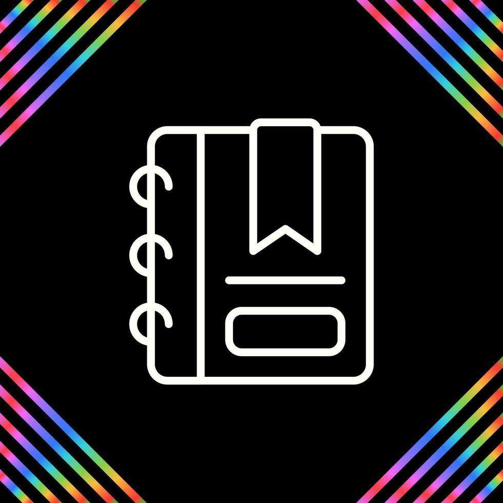 Writing pad with bookmark Vector Icon
