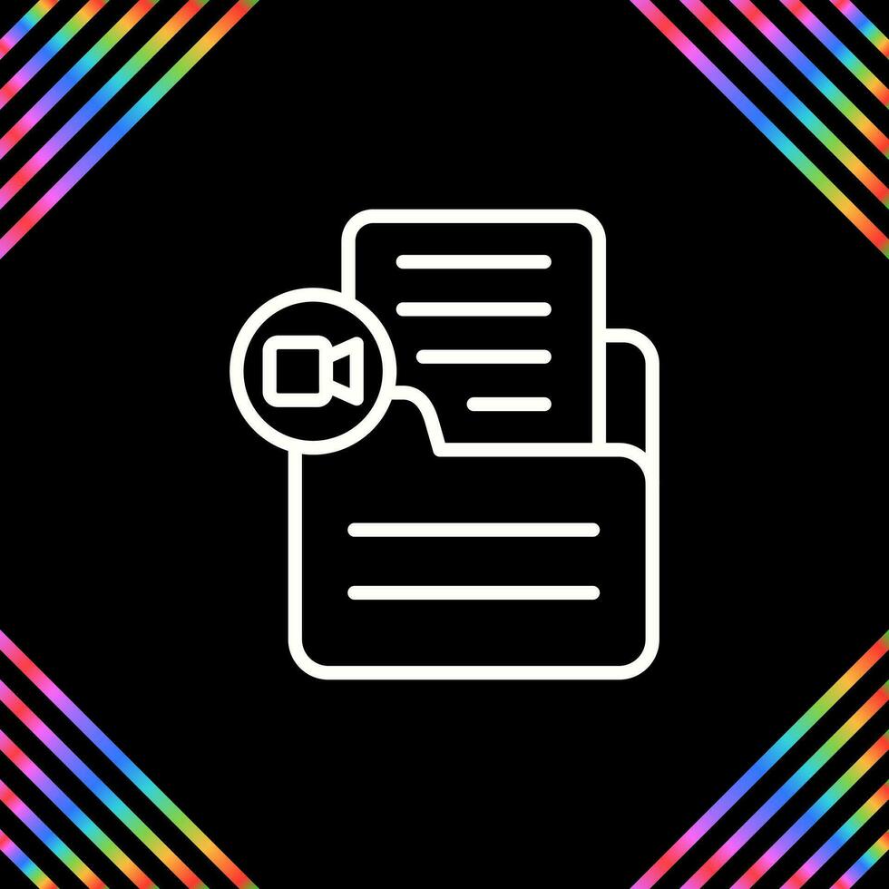 Document Insert Video Vector Icon