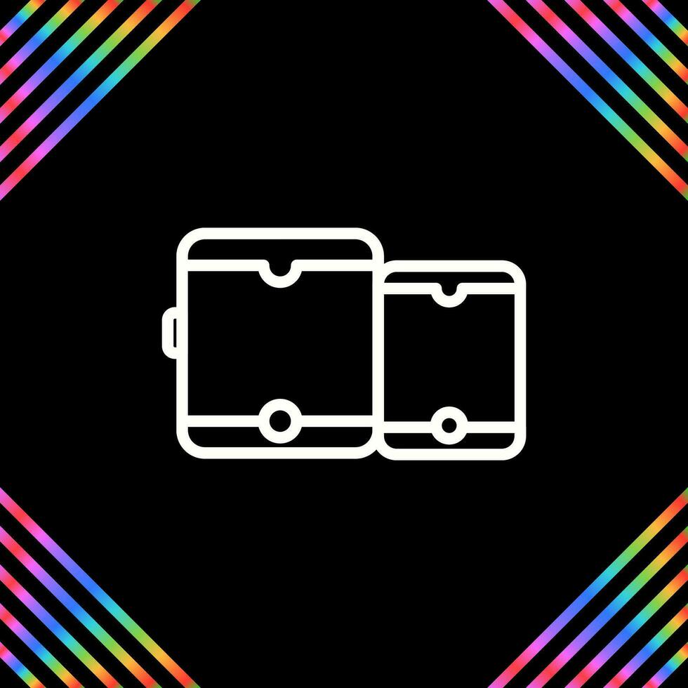 Tablet with smartphone Vector Icon