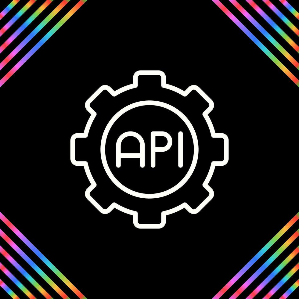 icono de vector de api