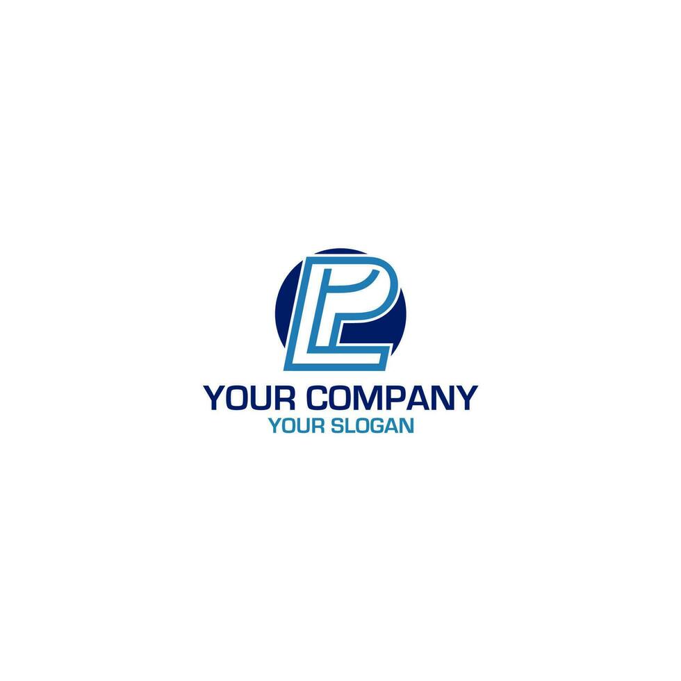 Circle LP Logo Design Vector
