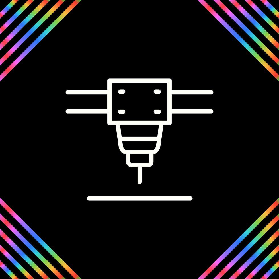 Laser Cutting Machine Vector Icon