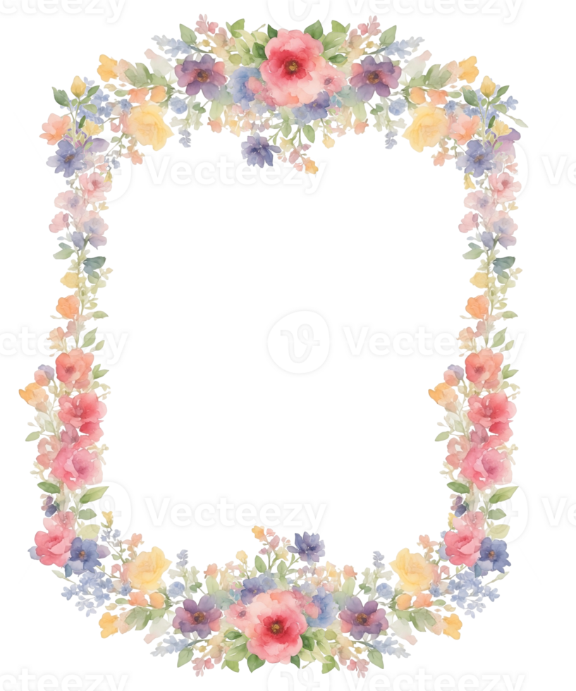Vintage flower wreath clip art png