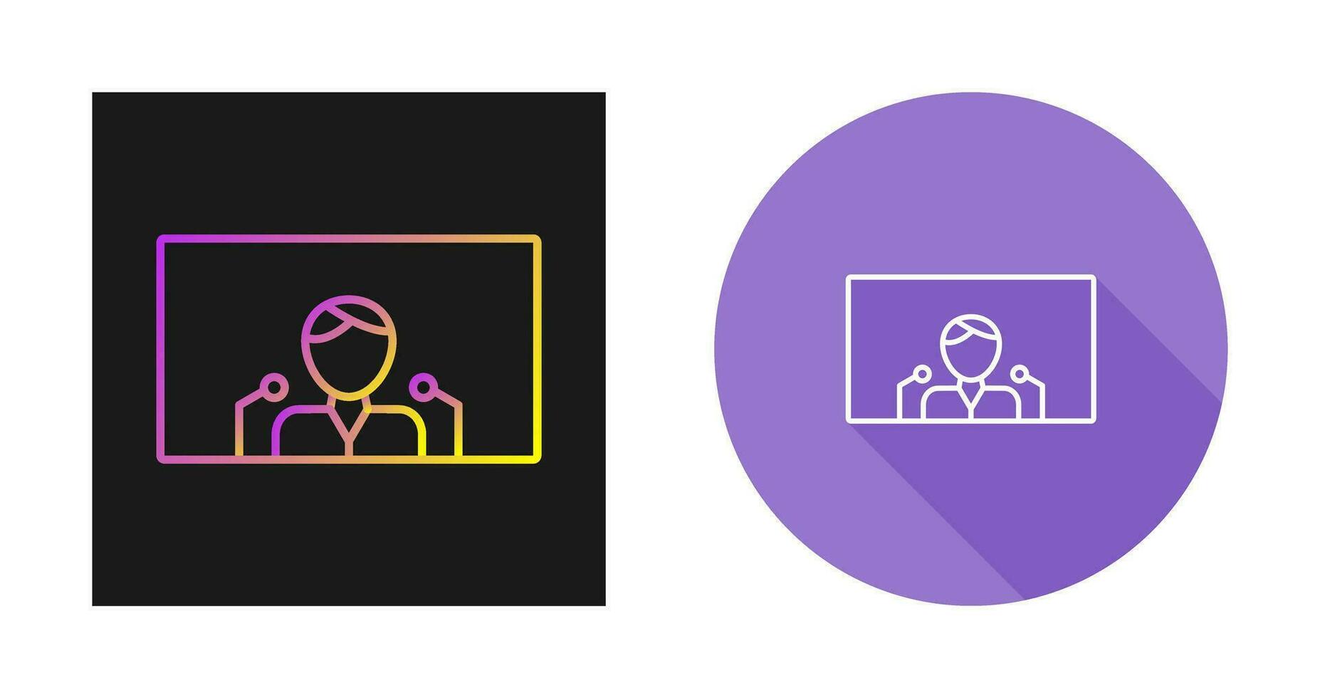Online Press Conference Vector Icon