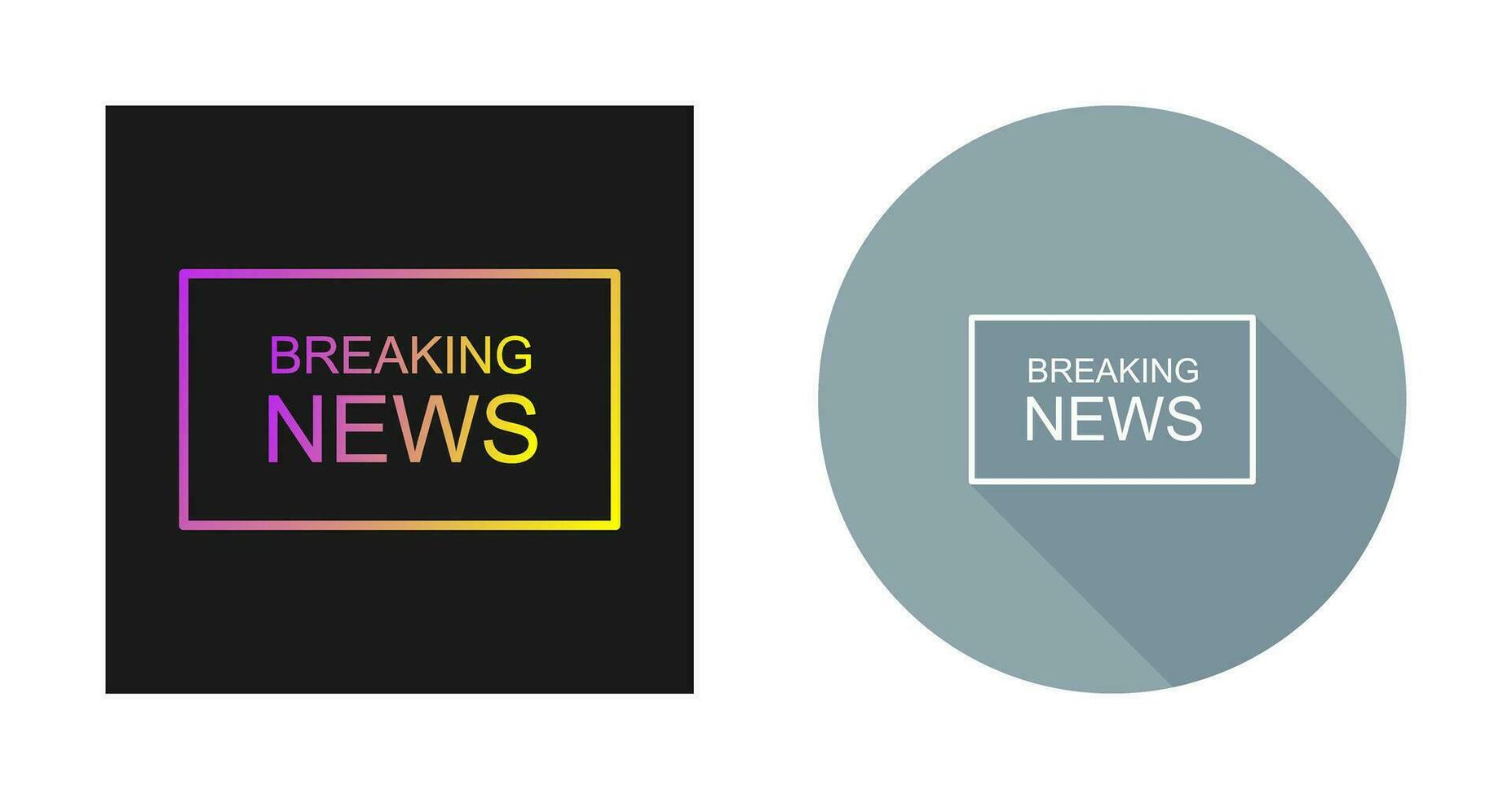Breaking News on TV Vector Icon
