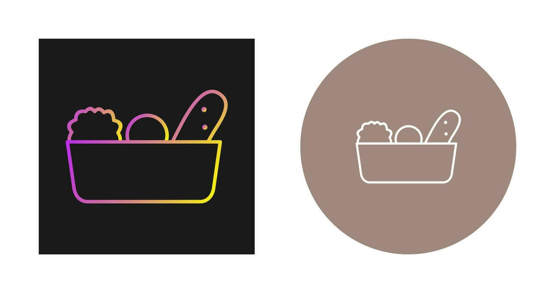 Vegetable Basket Vector Icon