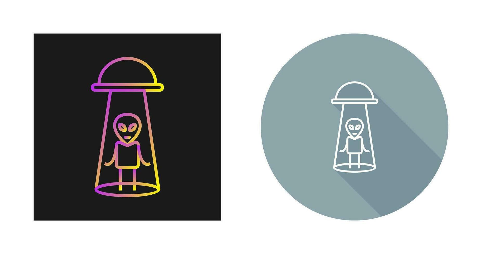 Alien Abduction Vector Icon