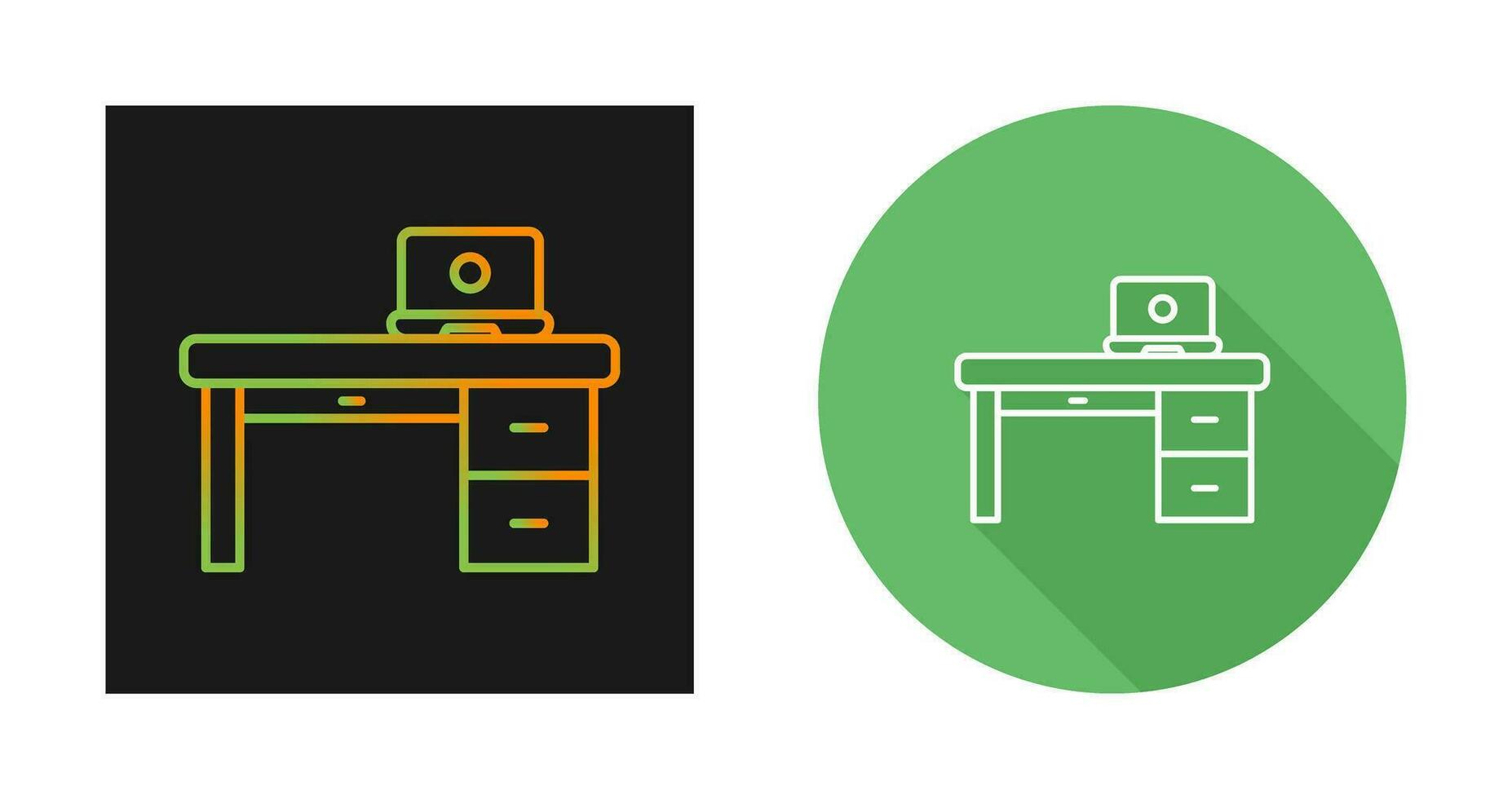 Office Desk Vector Icon