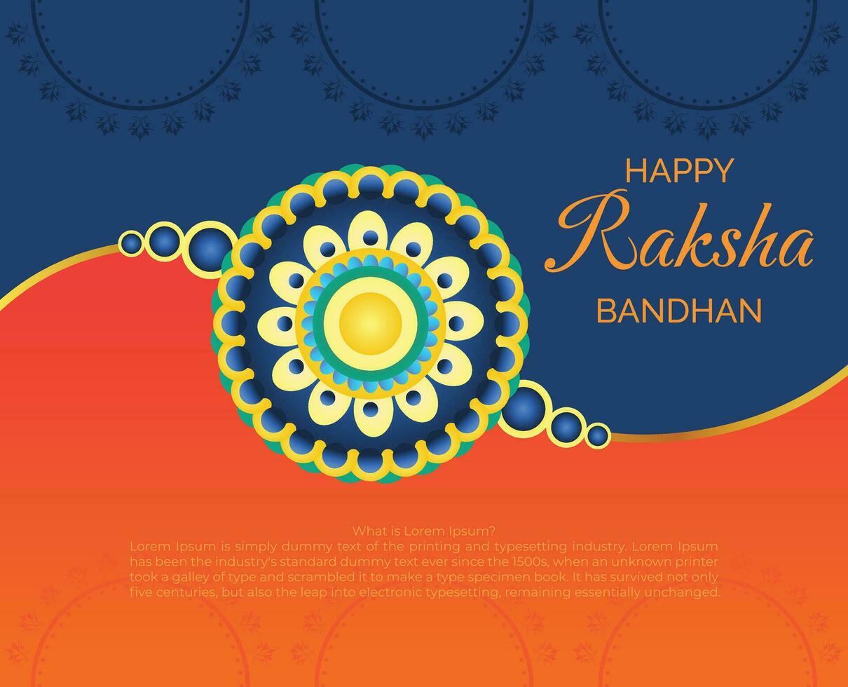 raksha Bandhan antecedentes con mándala vector ilustración