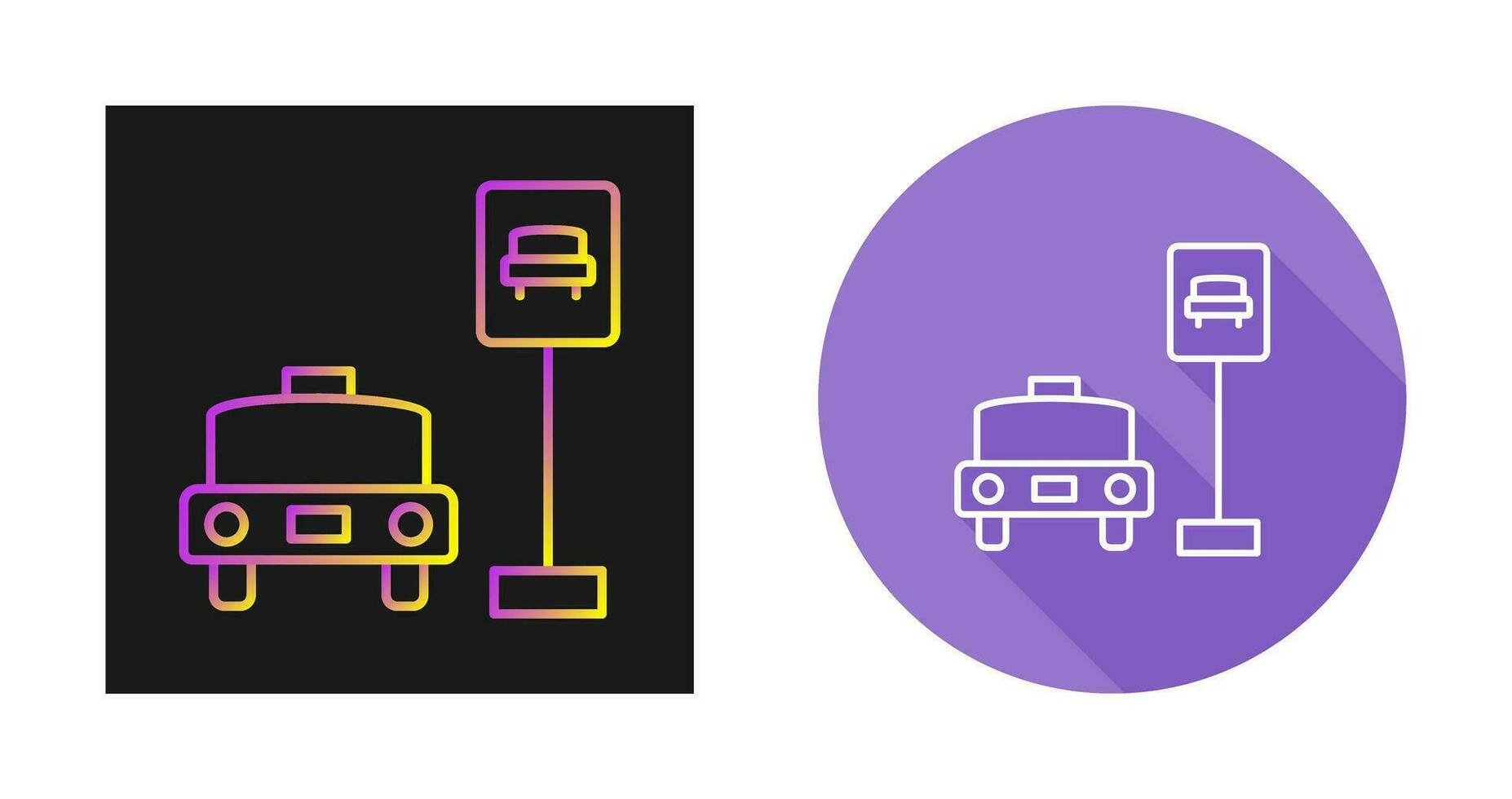 Taxi Stand Vector Icon