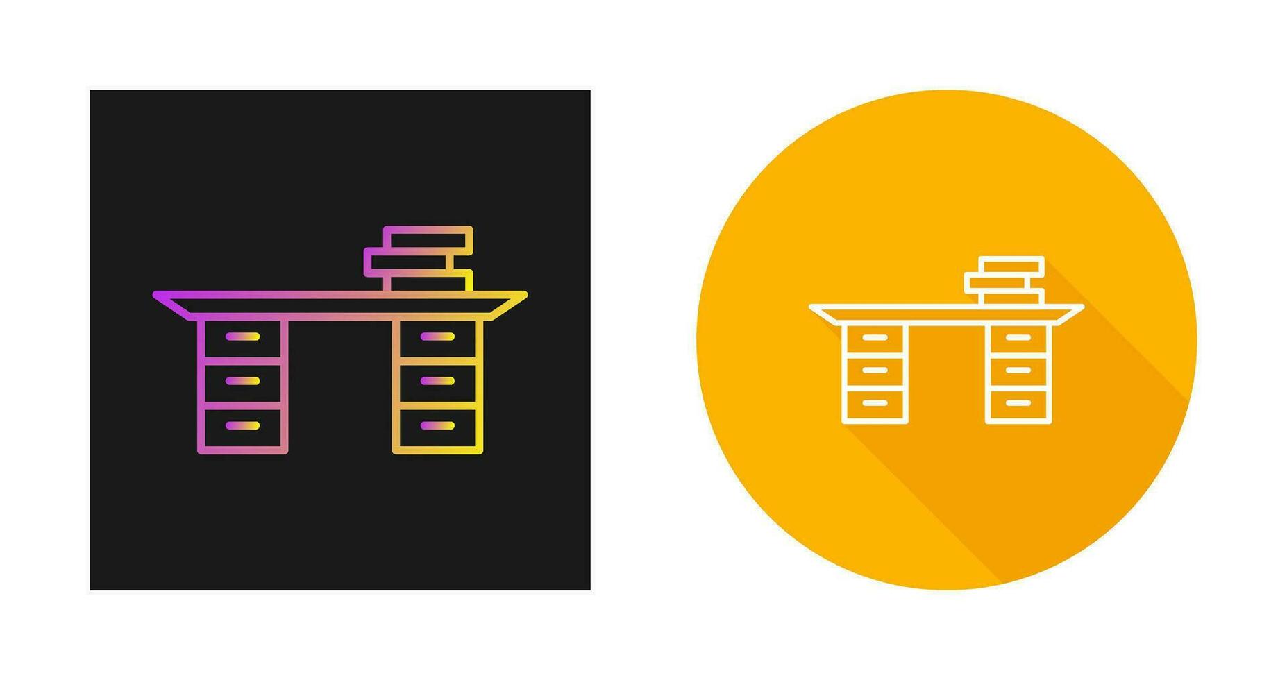 Studying Desk Vector Icon