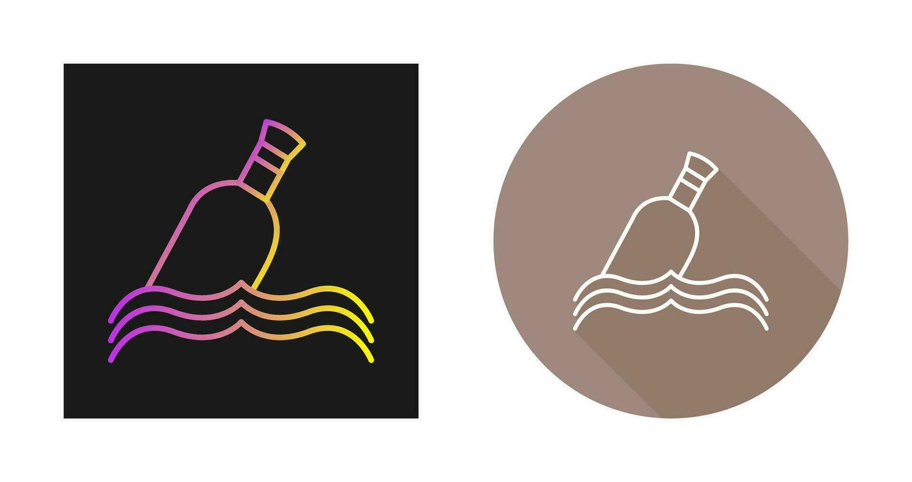 Bottle in Water Vector Icon
