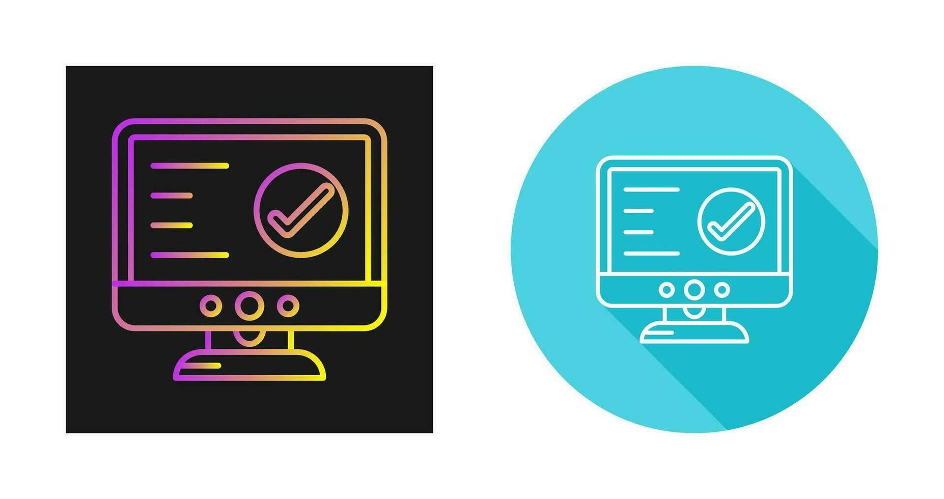 Check Lcd Vector Icon