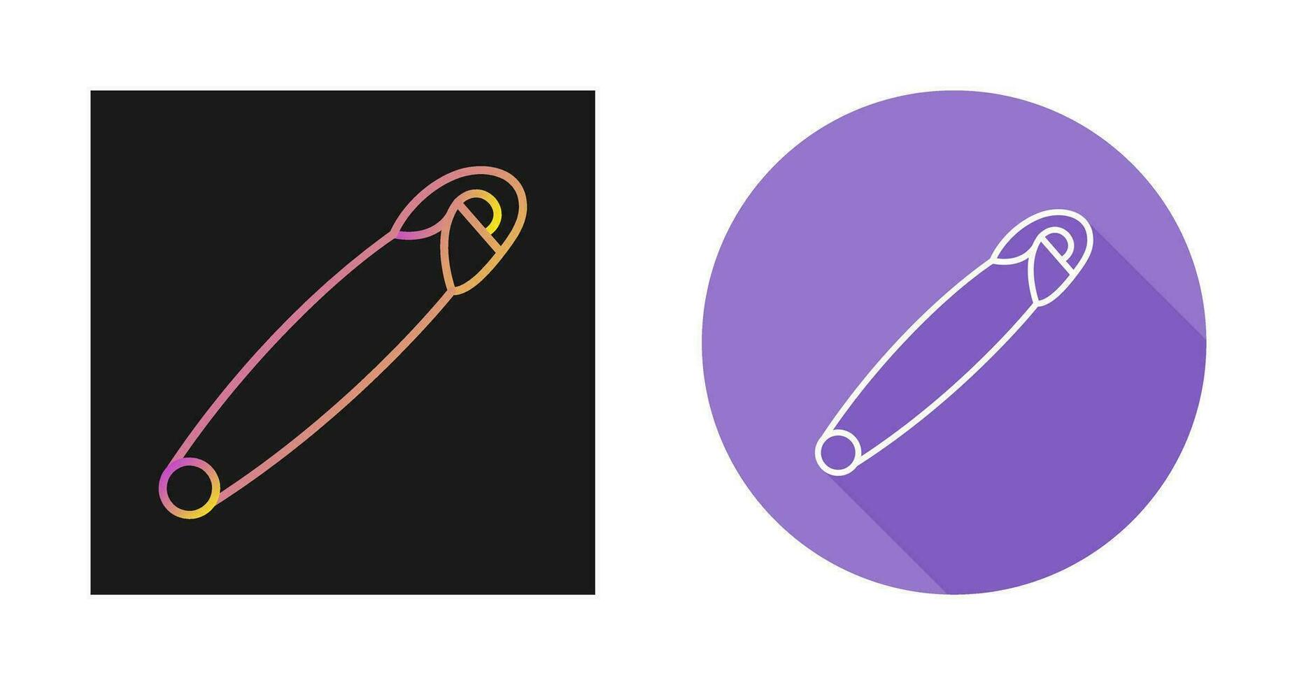 Safety Pin Vector Icon