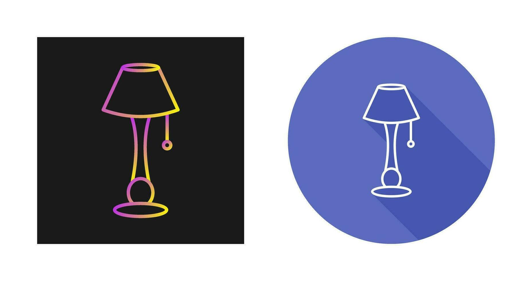 Lamp with stand Vector Icon