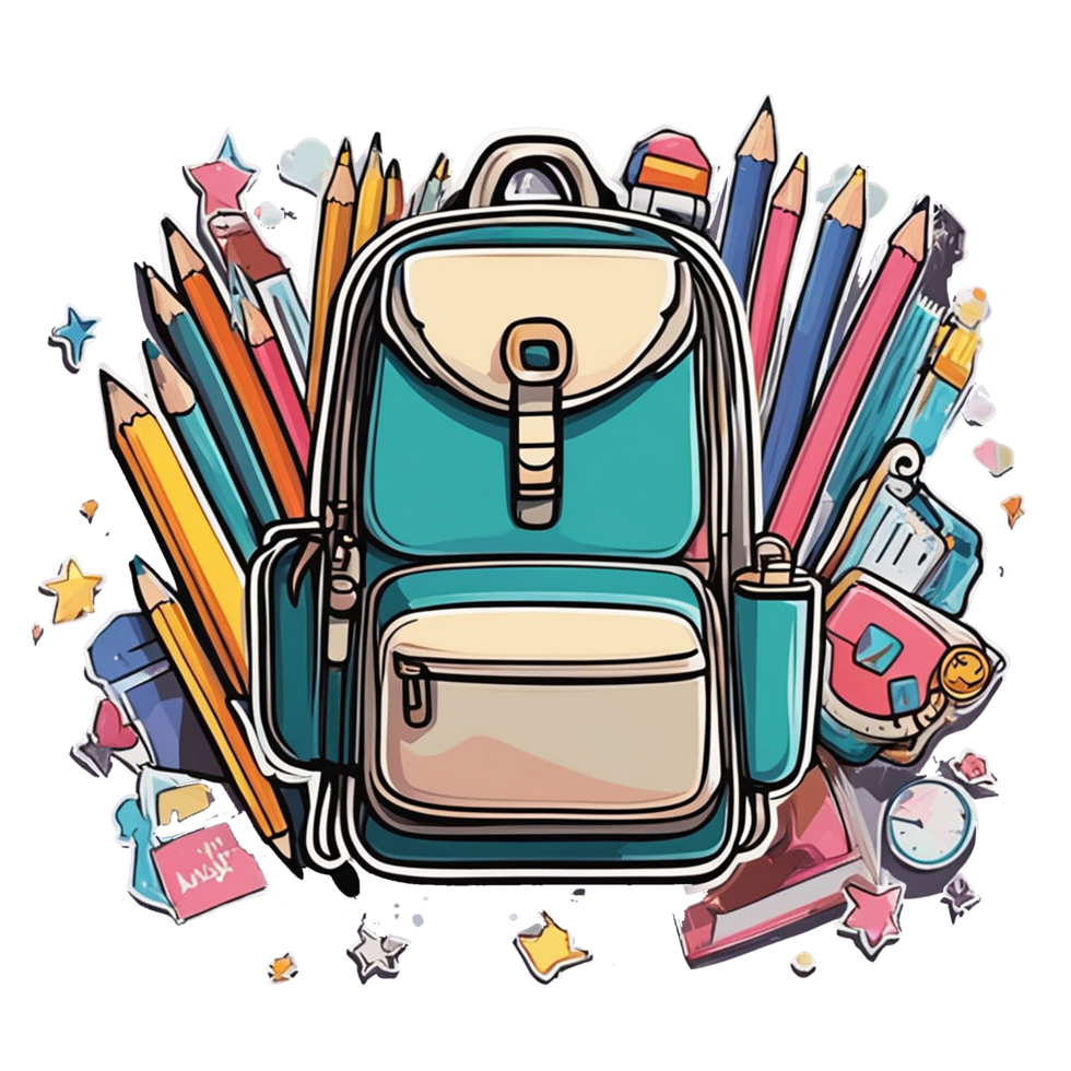 Free school supplies and stationery. Back to school, Ai Generative