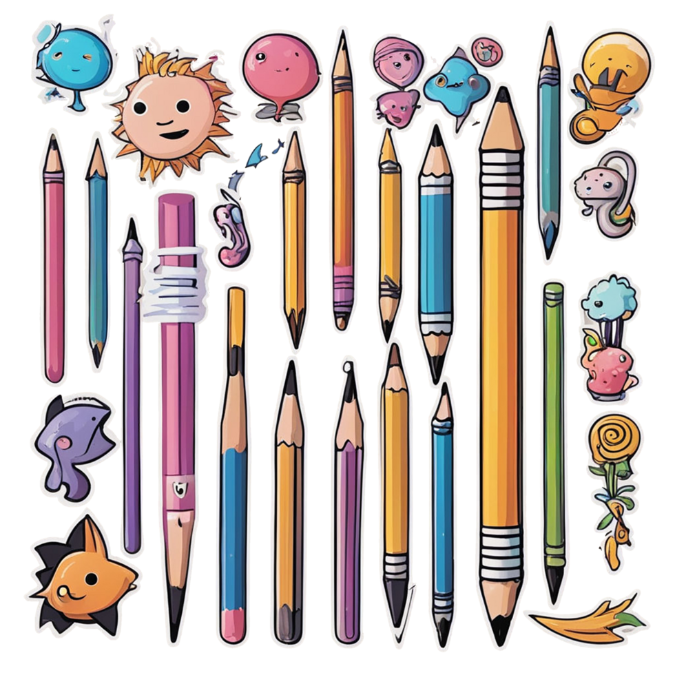 Free school supplies and stationery. Back to school, Ai Generative png