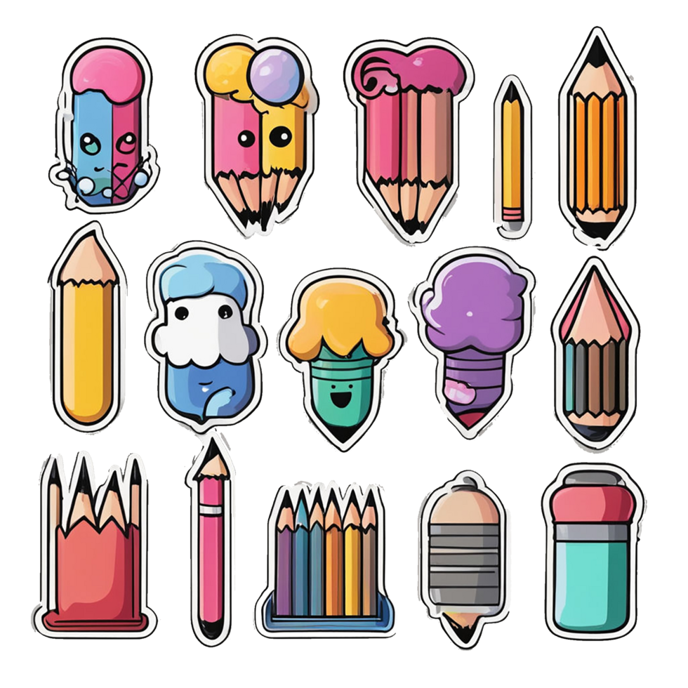 Free school supplies and stationery. Back to school, Ai Generative png