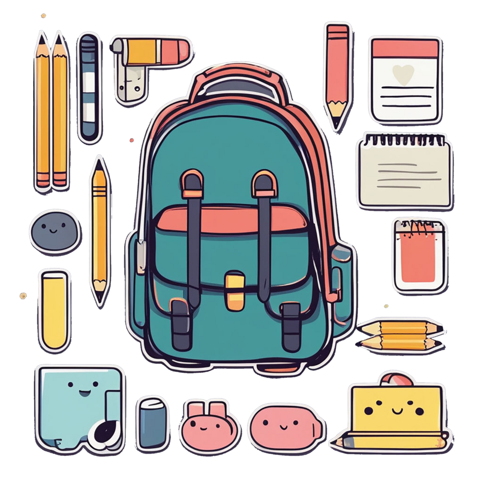 Free school supplies and stationery back to school ai generative