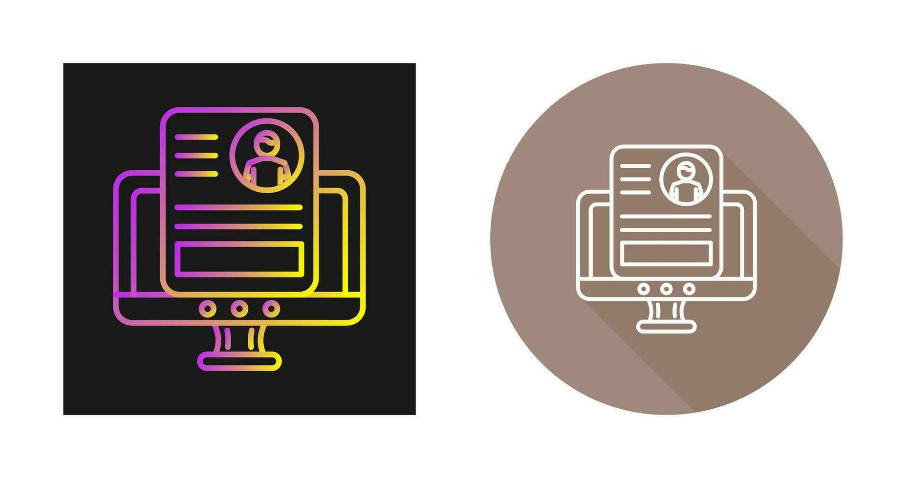 Online Resume Vector Icon