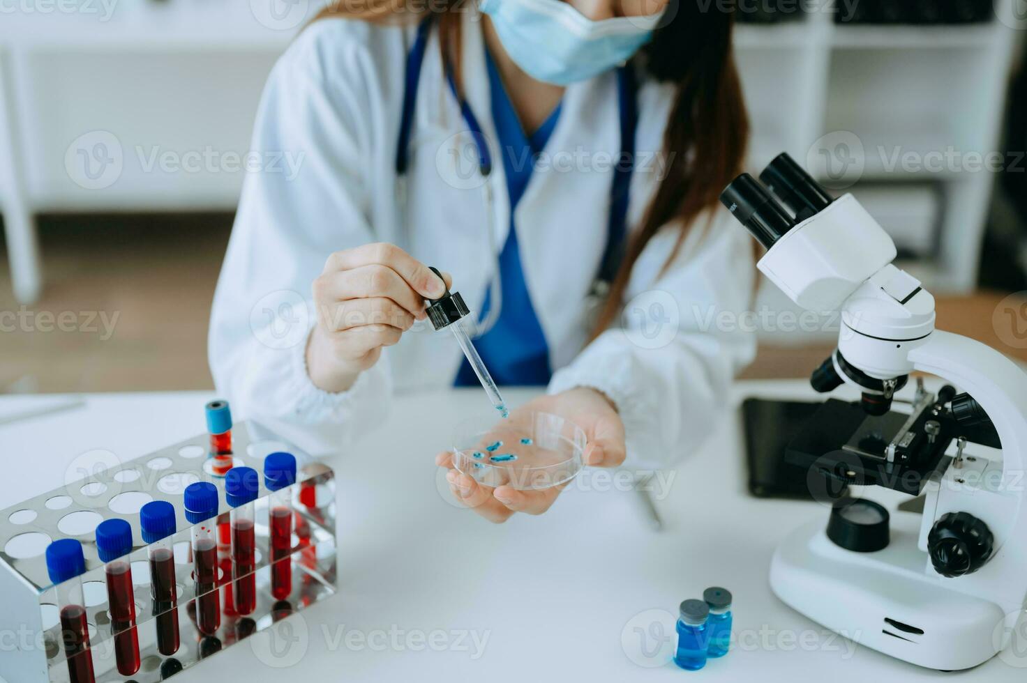 Dctor work on digital tablet healthcare doctor technology tablet using computer in laboratory study with virtual icon photo
