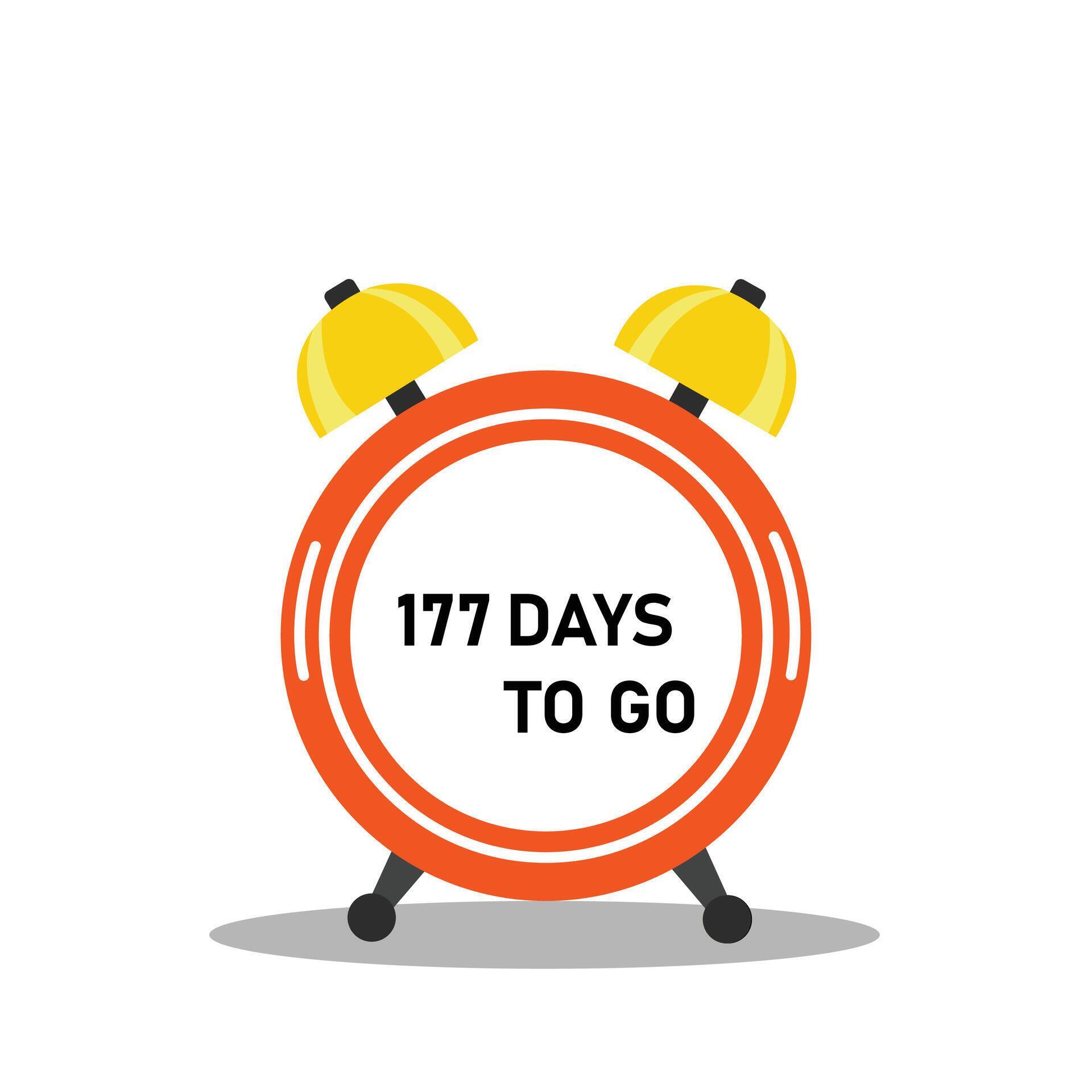 177 Days to go Countdown timer 27760541 Vector Art at Vecteezy