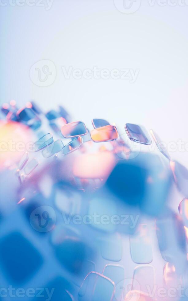 Abstract glass geometry background, 3d rendering. photo