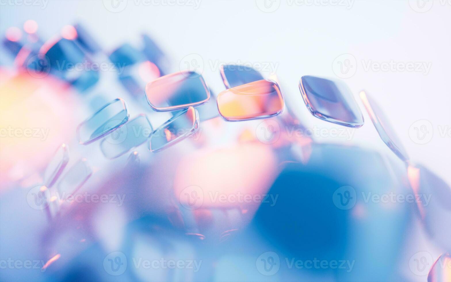 Abstract glass geometry background, 3d rendering. photo