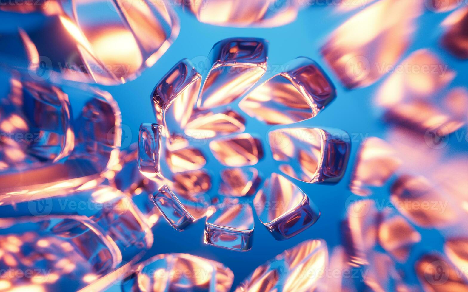 Abstract glass geometry background, 3d rendering. photo