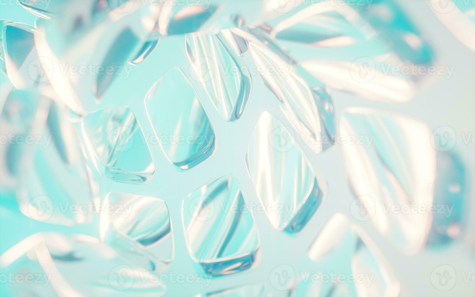 Abstract glass geometry background, 3d rendering. photo