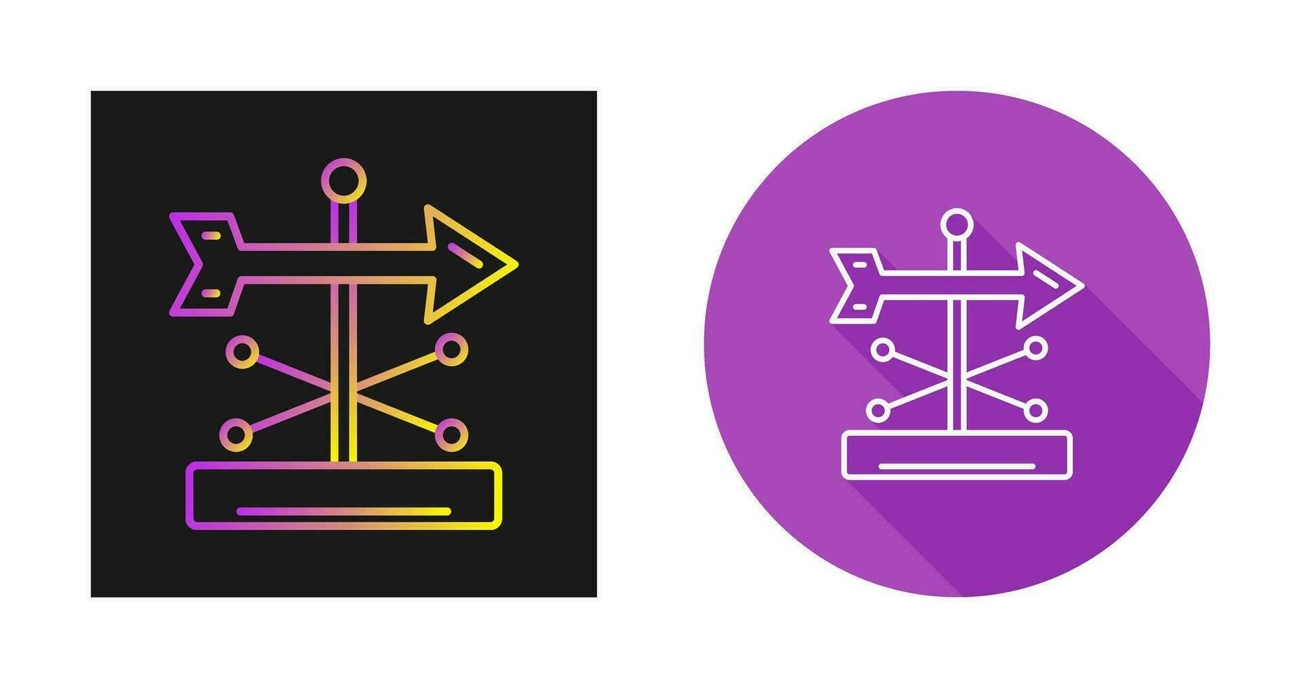 Wind Vane Vector Icon