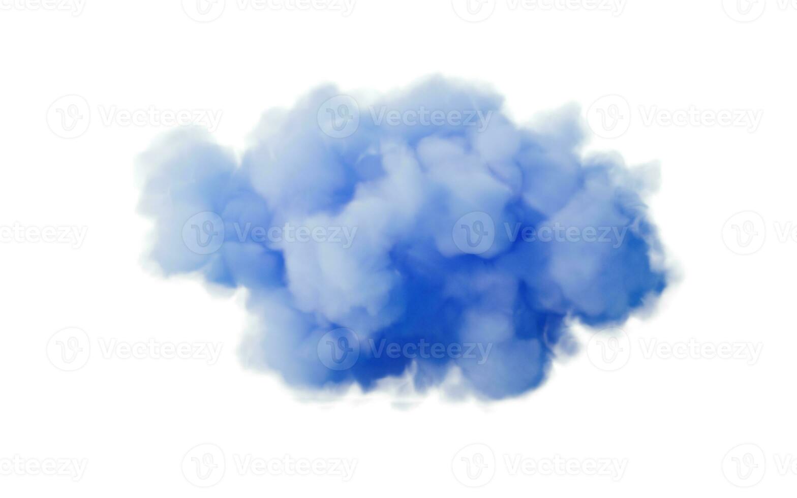 Isolated soft cloud, 3d rendering. photo