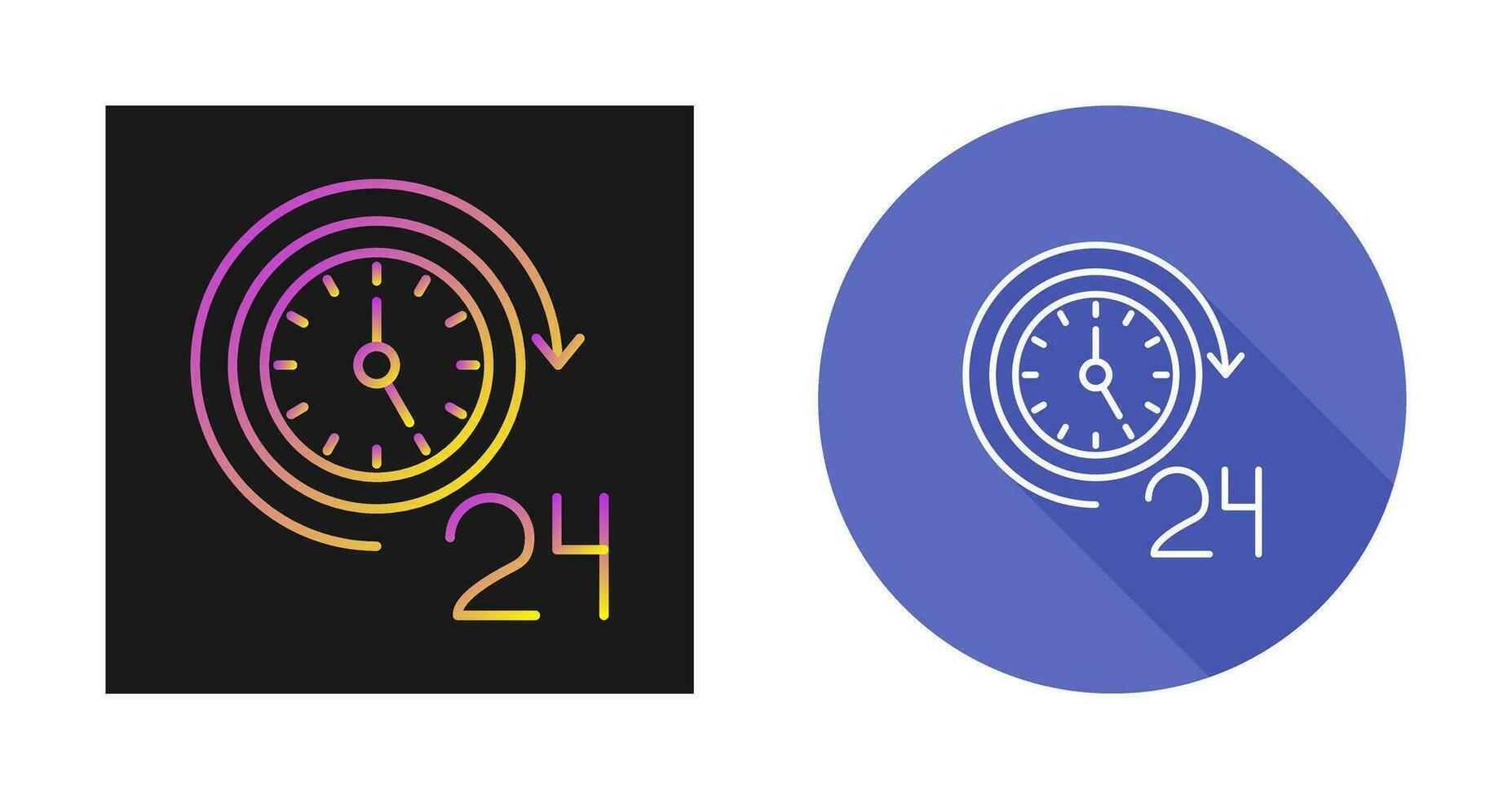 24 Hours Vector Icon