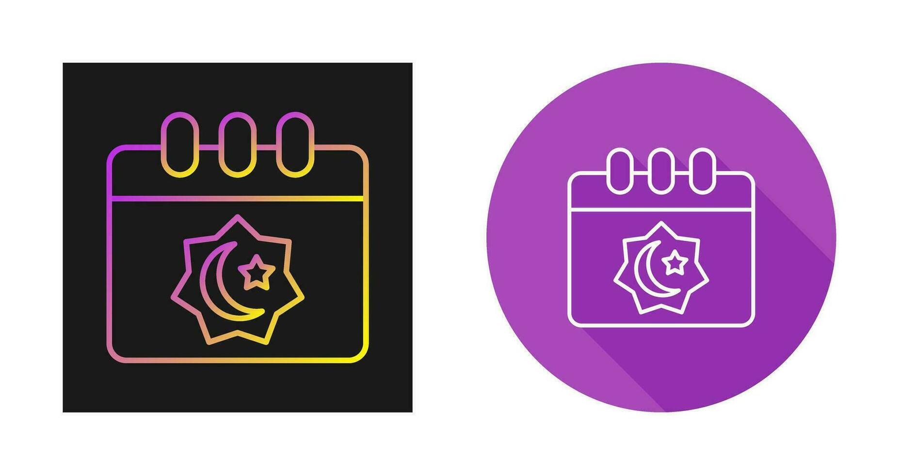 Islamic Calendar Vector Icon