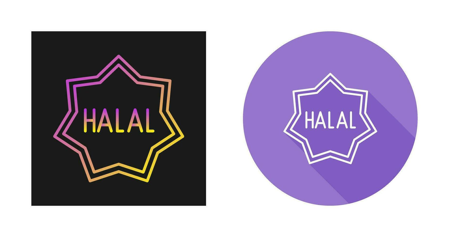 icono de vector halal