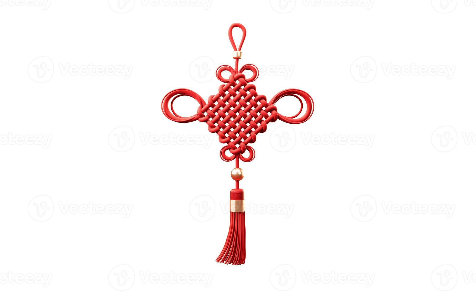 Chinese knot with oriental ancient style, 3d rendering. photo