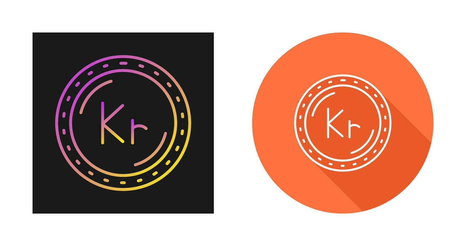 Krone Currency Vector Icon