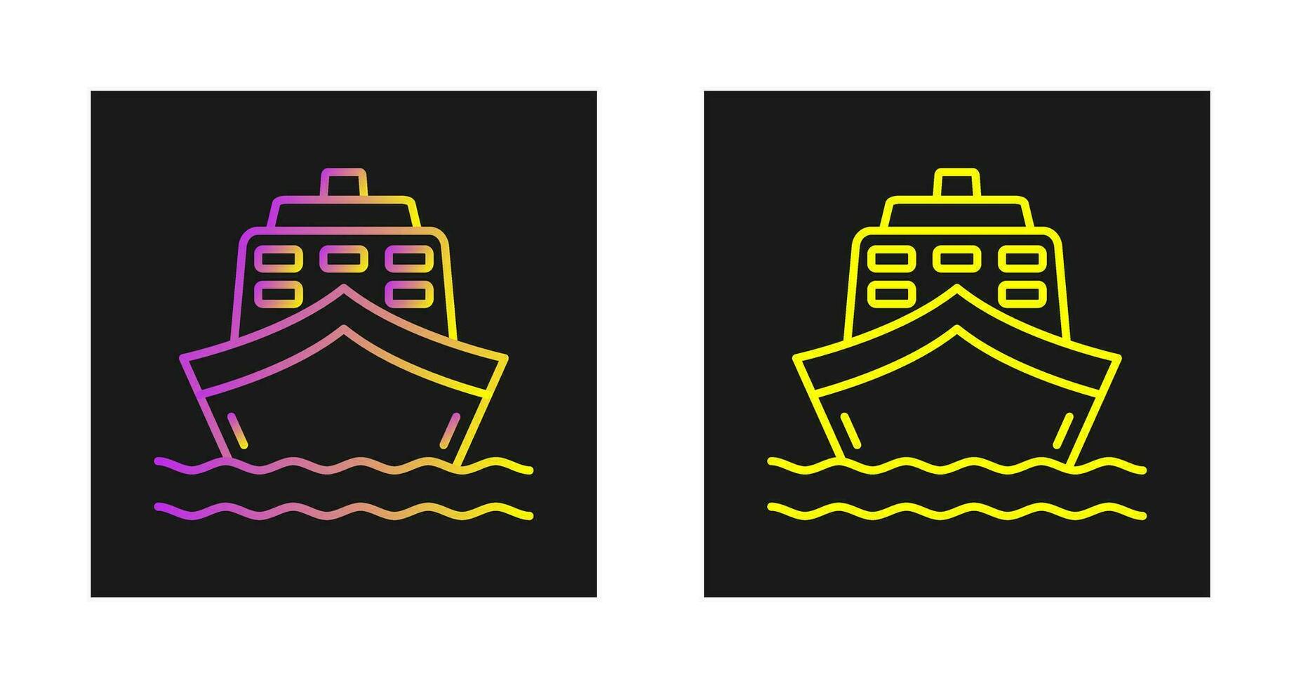 icono de vector de barco