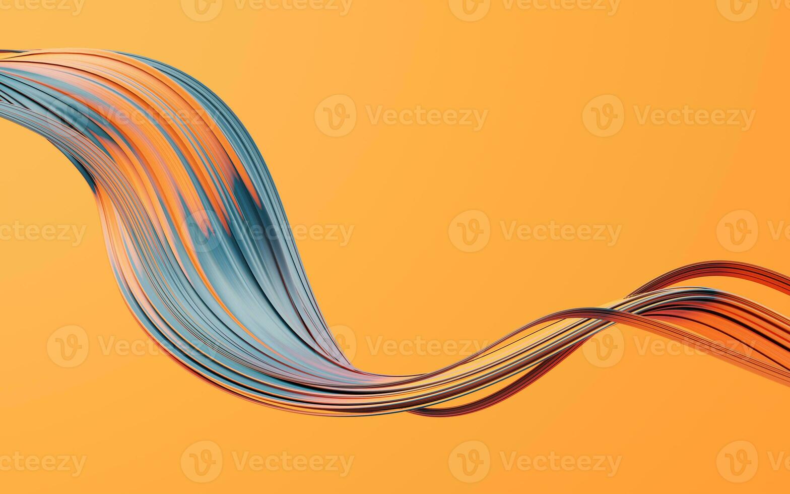 Flowing and twist geometry lines, 3d rendering. photo