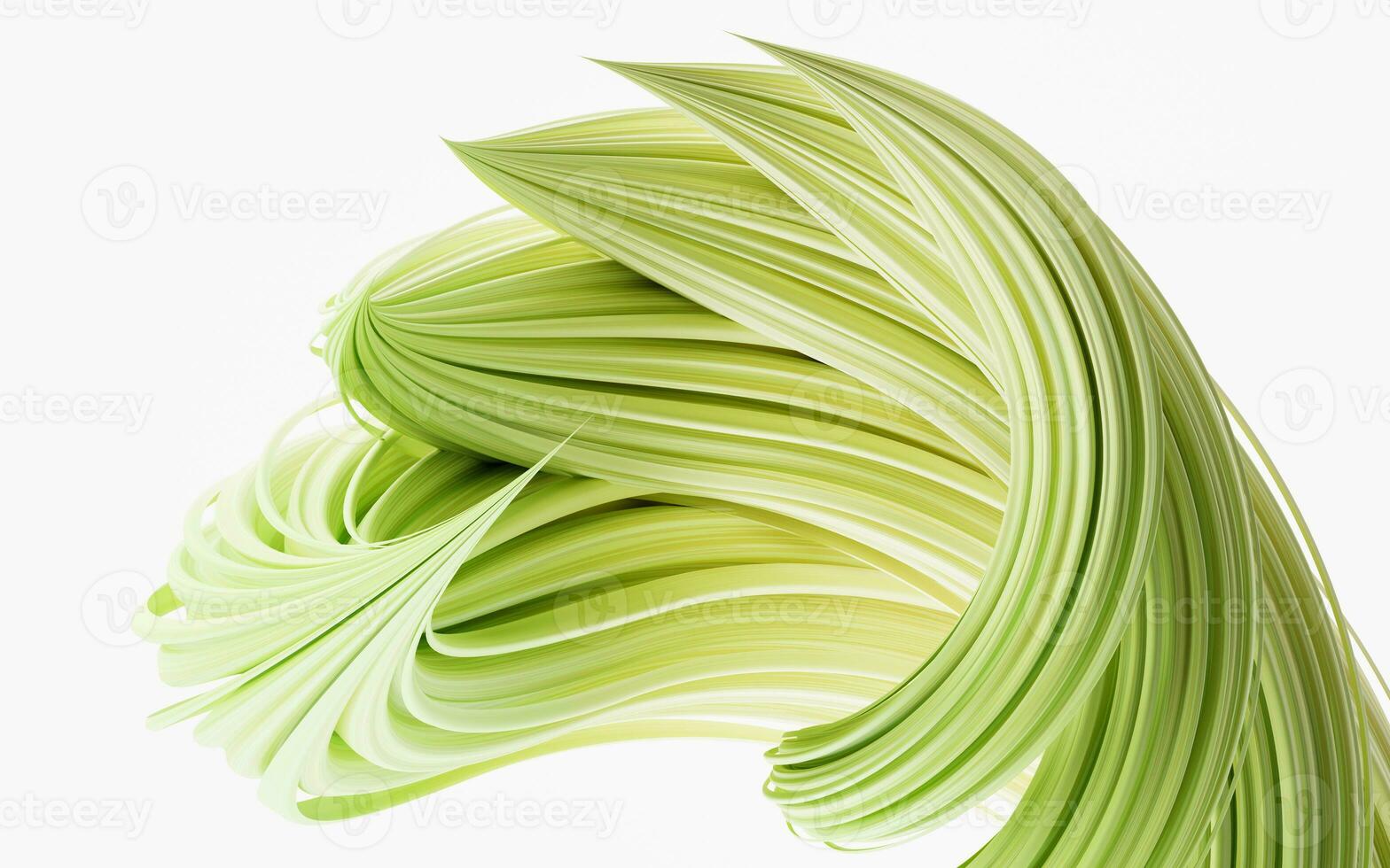 Flowing and twist geometry lines, 3d rendering. photo
