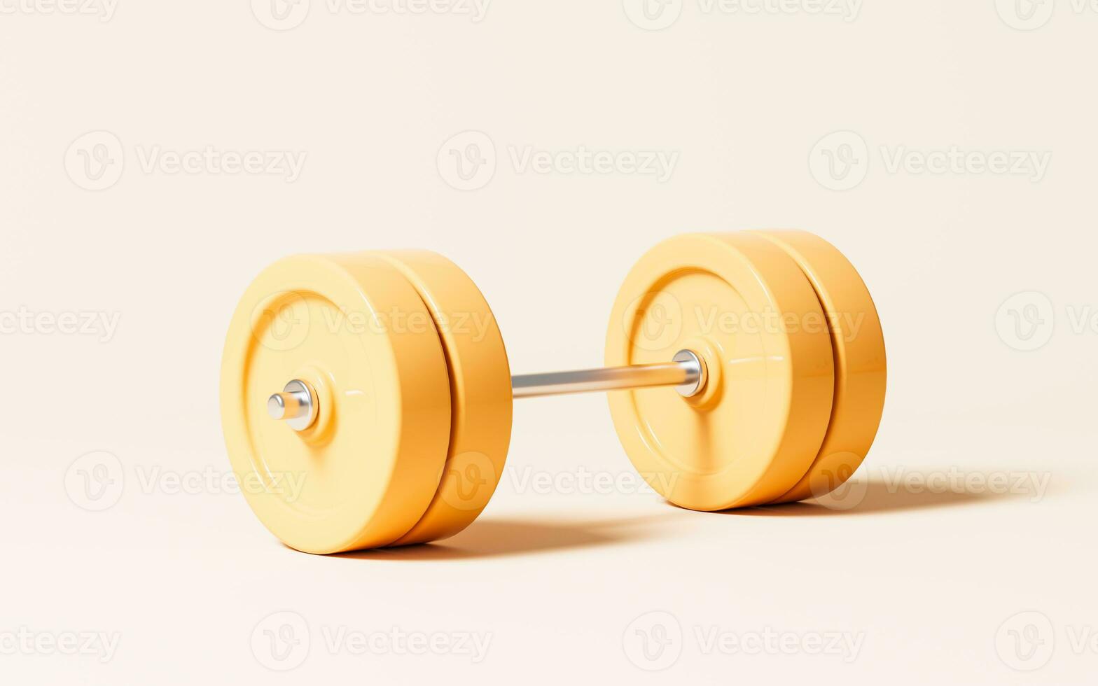 Barbell with cartoon style, 3d rendering. photo