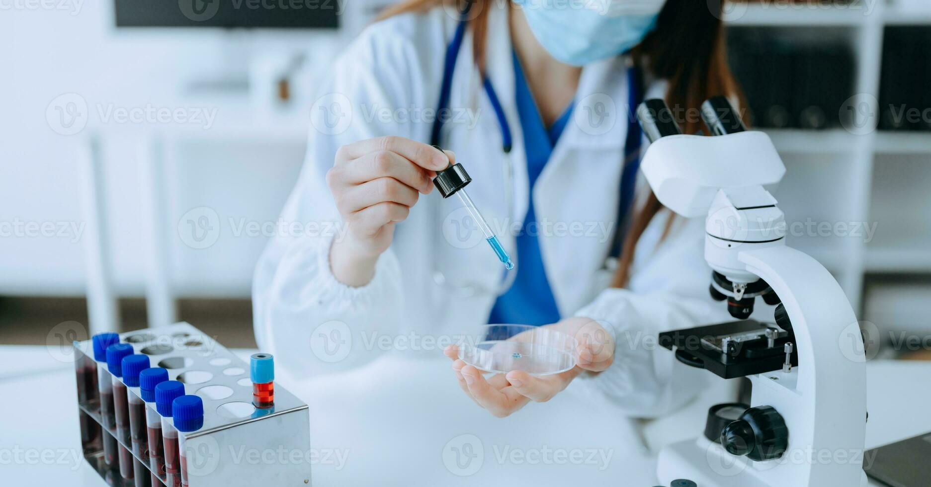 Dctor work on digital tablet healthcare doctor technology tablet using computer in laboratory study with virtual icon photo