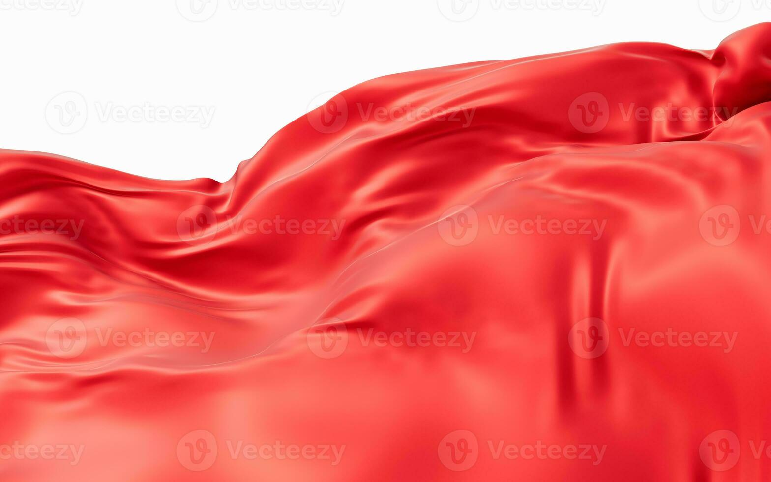 Flowing red wave cloth background, 3d rendering. photo