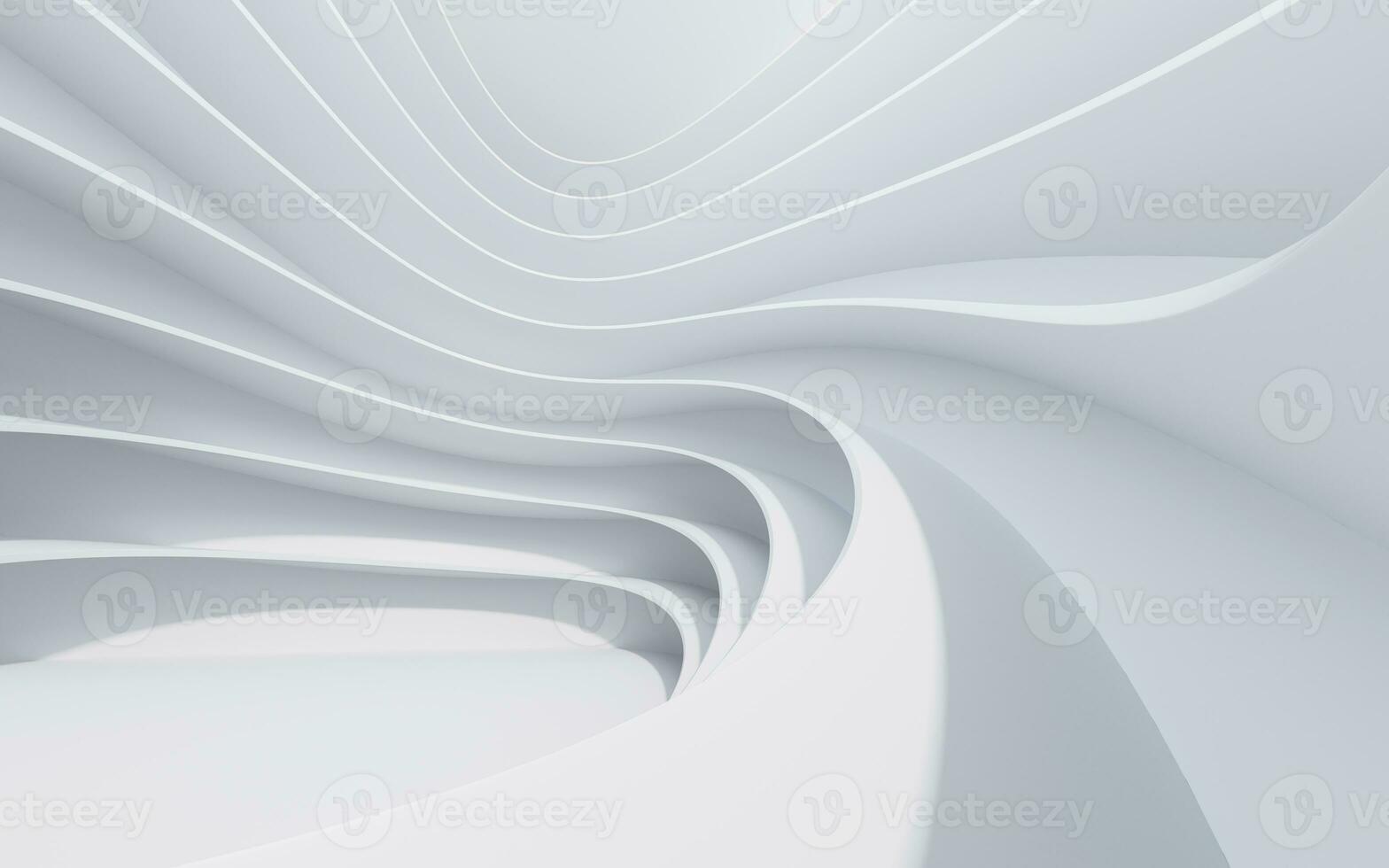 Abstract white curve geometry background, 3d rendering. photo