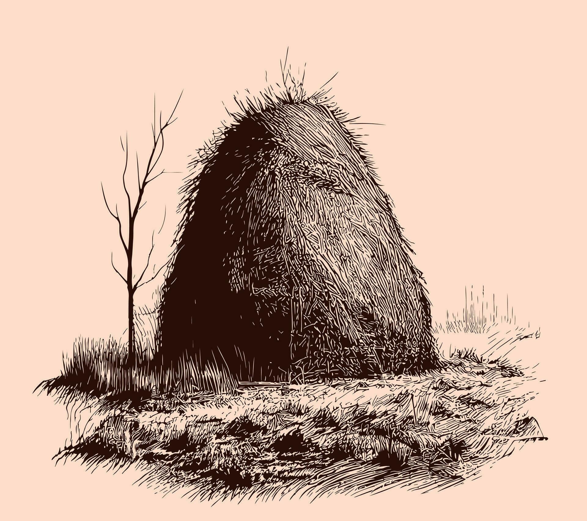 Haystack Sketch Hand Drawn In Doodle Style Vector Illustration 27761722   Haystack Sketch Hand Drawn In Doodle Style Illustration Vector 