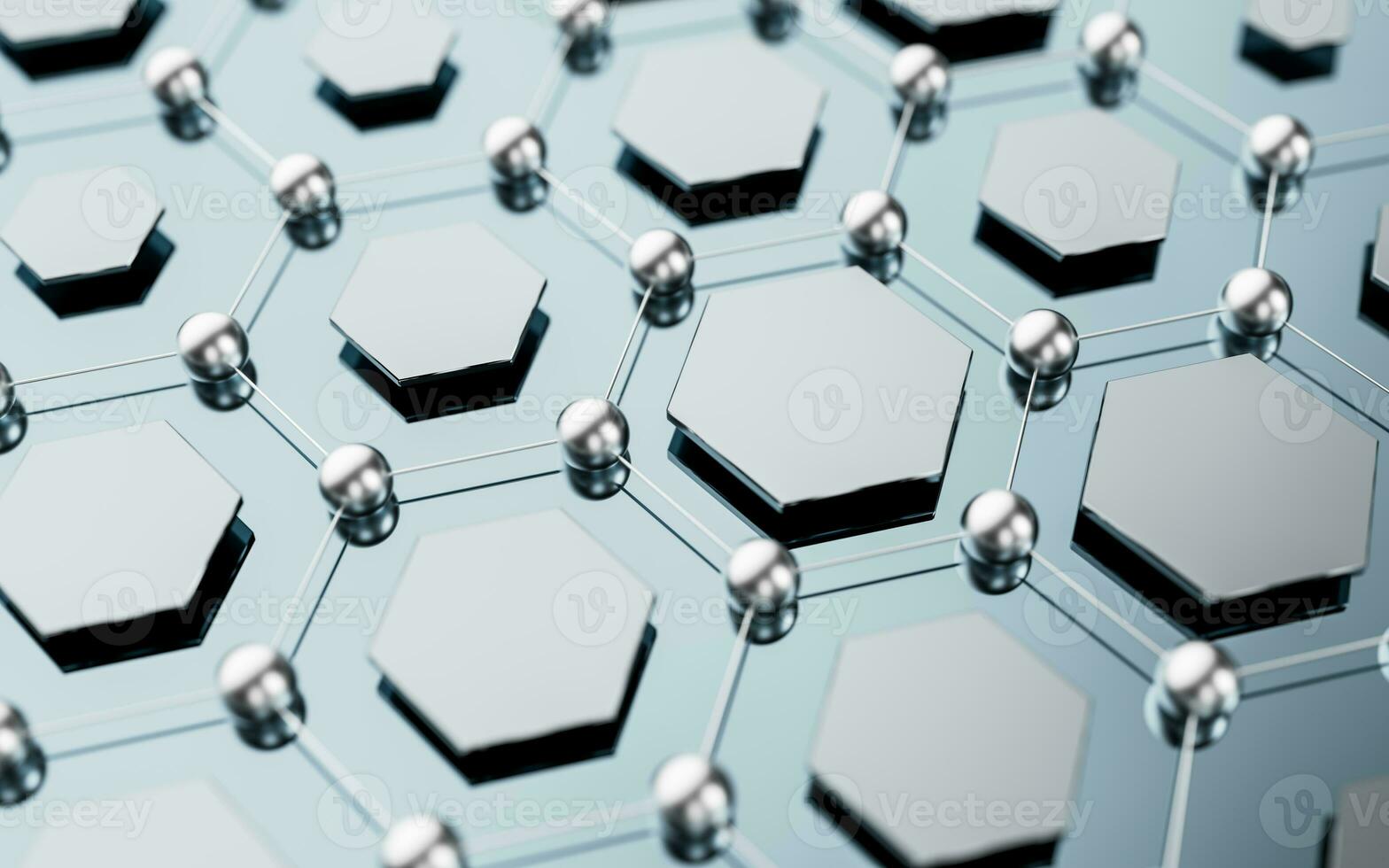 Hexagonal structure background, 3d rendering. photo