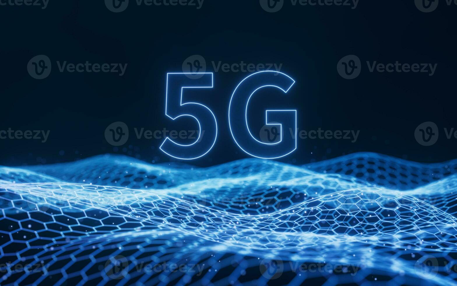 5G concept, science and technology, 3d rendering. photo