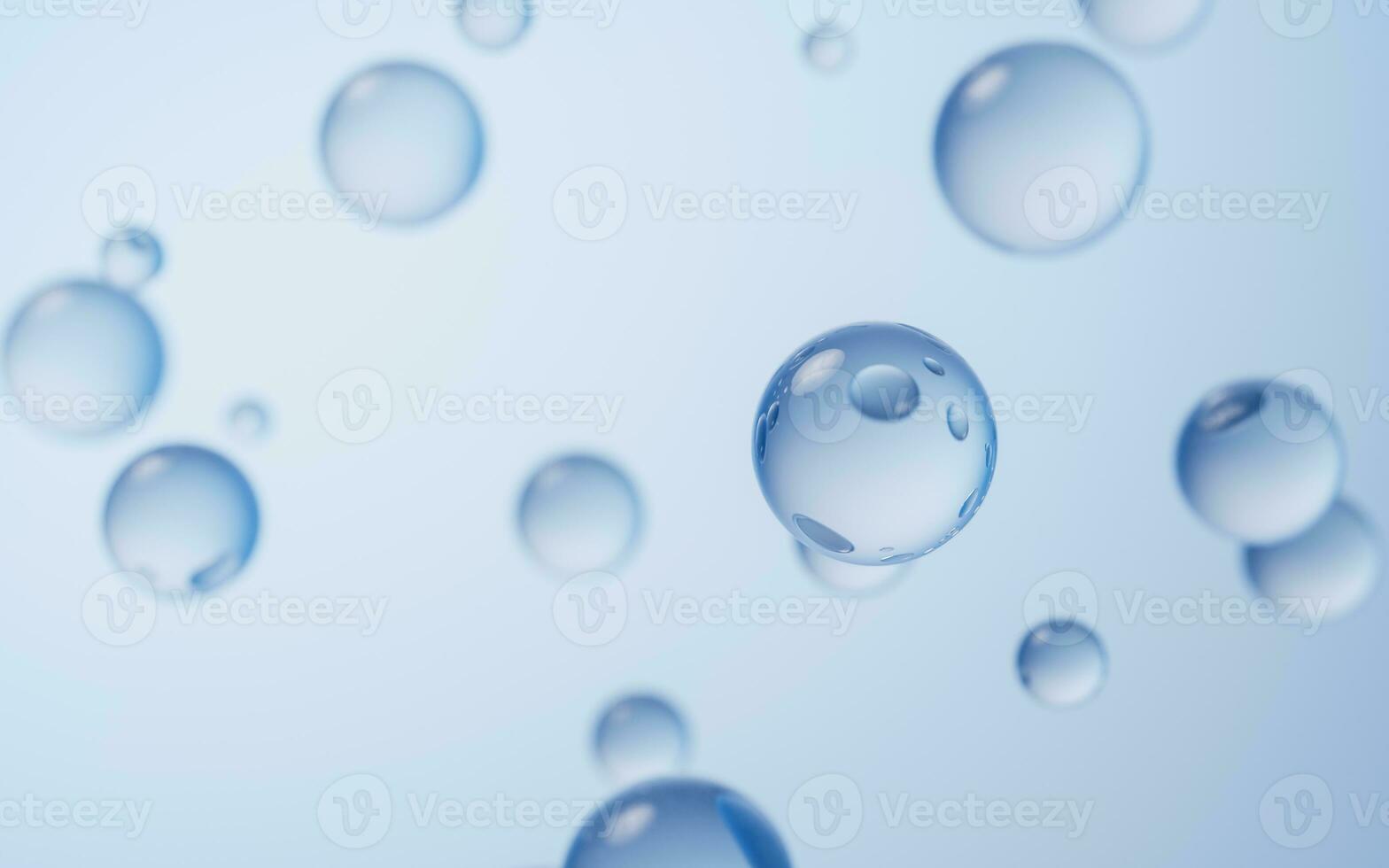Blue water drop background, 3d rendering. photo