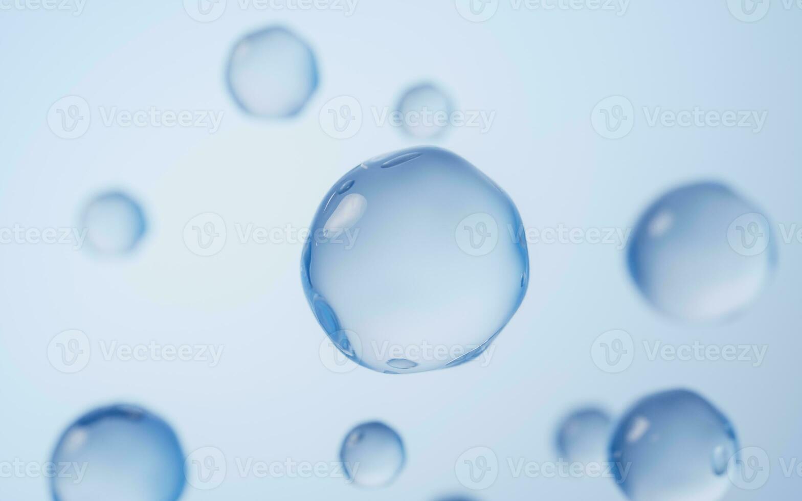 Blue water drop background, 3d rendering. photo