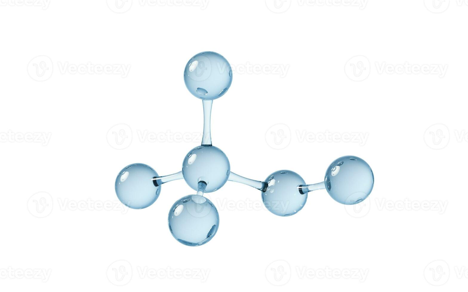 Molecule with biology and chemical concept, 3d rendering. photo